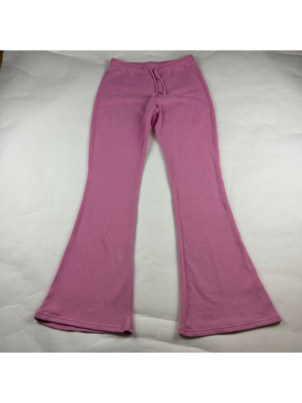 LONG Hollister Peony Pink Knit High Rise Flared Sweatpants SL